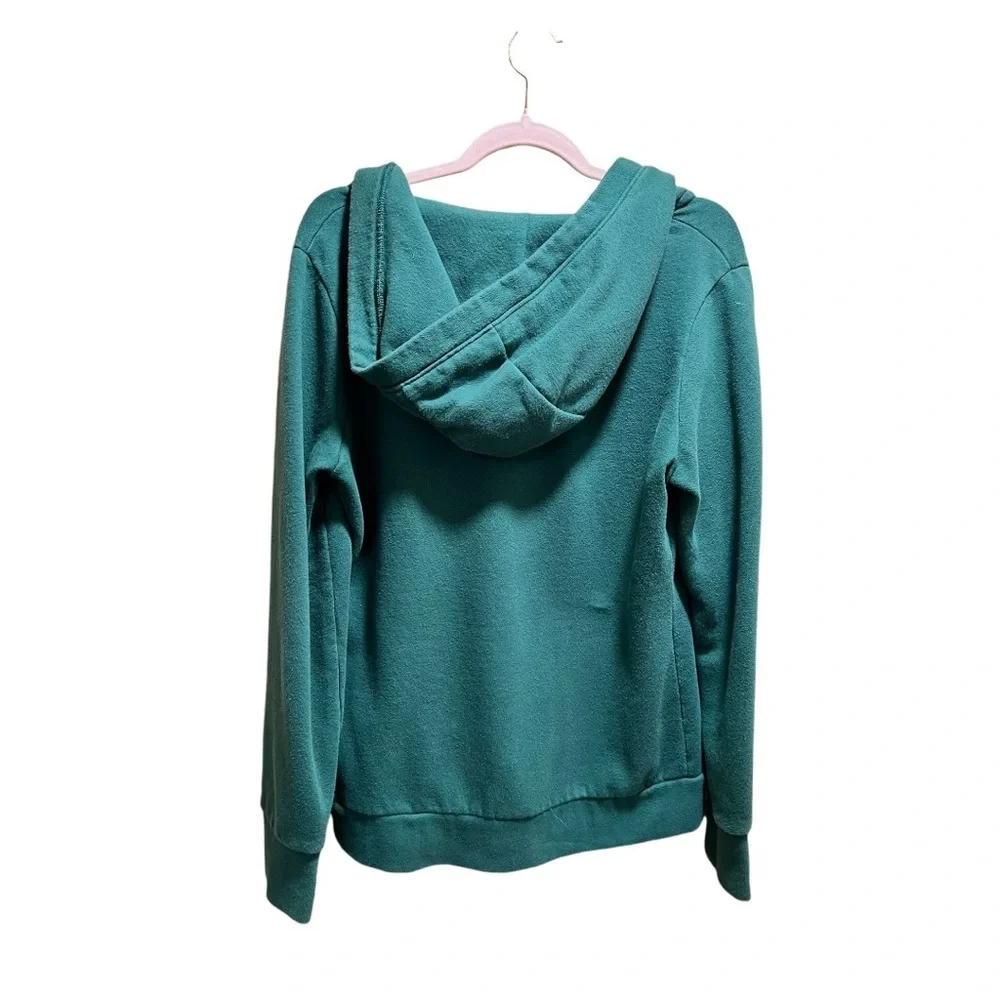 Women’s Medium Green Bay Packers V-Neck Majestic Hoodie Sweatshirt - Picture 5 of 6